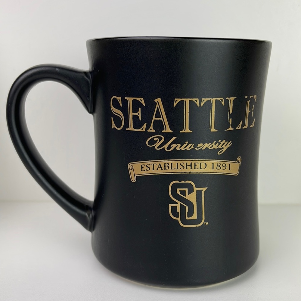 Seattle University Black Gold Lettering “SU Est. 1891” Alumni Mug Matte Finish
